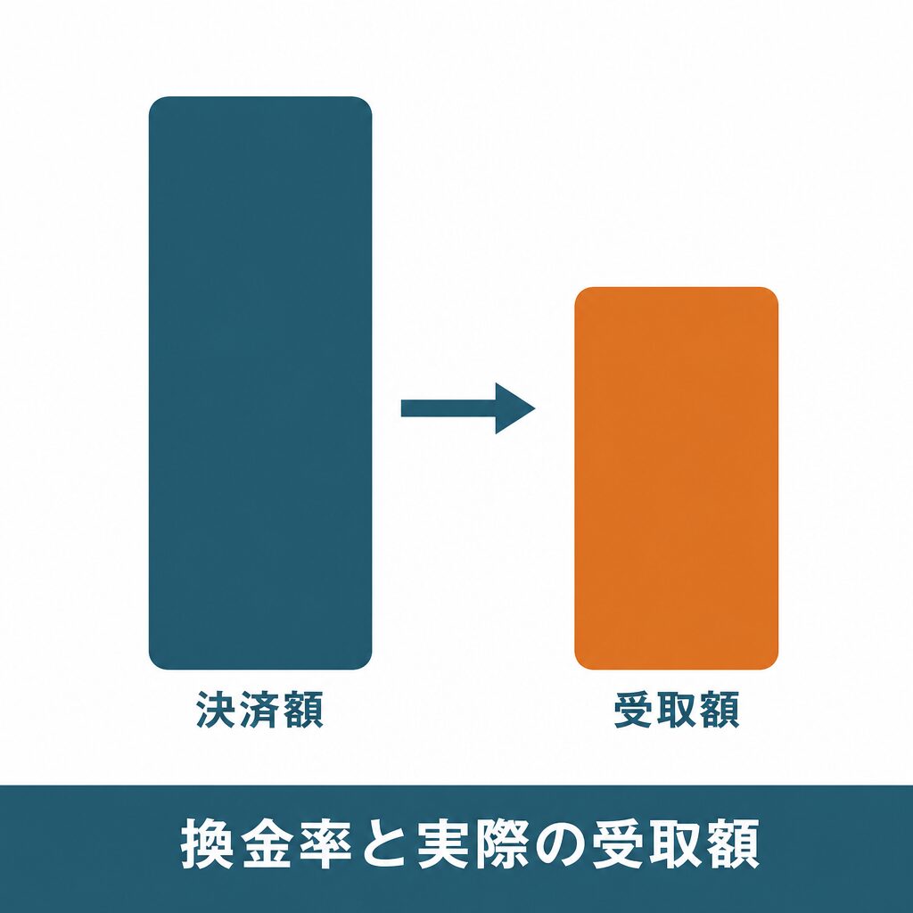 あんしんクレジットの換金率と実際の受取額：公式表示と見積もり方