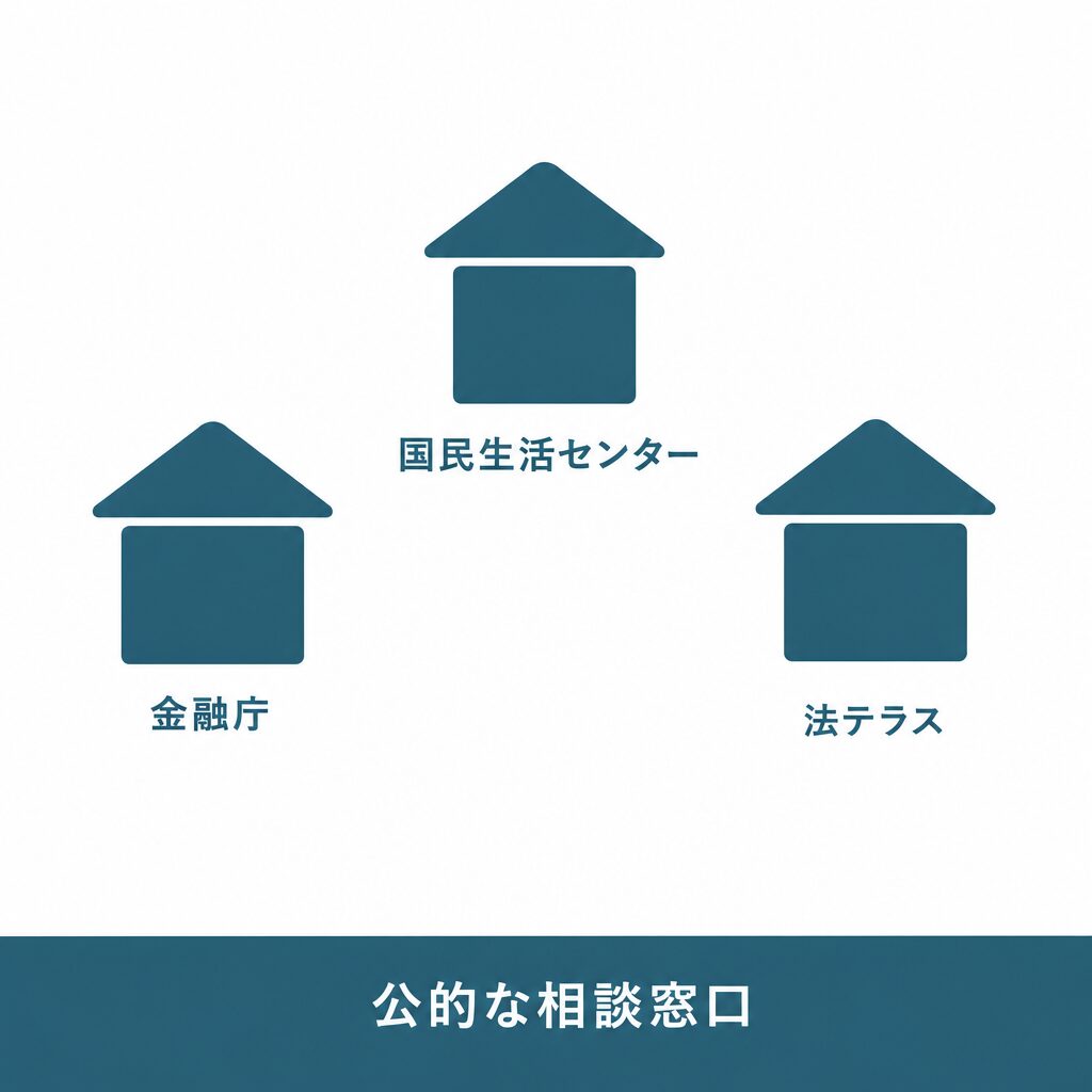 クレジット現金化BESTを利用する前に知りたいリスク」内 H3「利用しない場合に確認できる公的な相談先